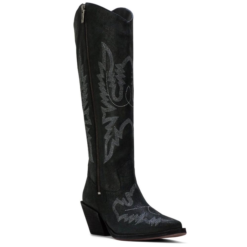 Kaytee - Pointed Toe Black Western Boot - Donald Pliner